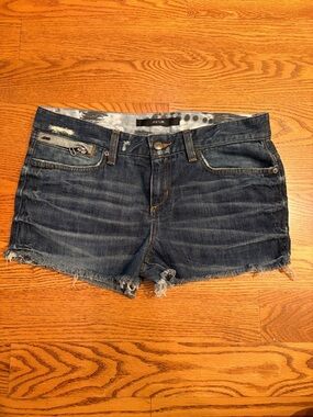 Joe's Jeans Dark Wash Distressed Denim Cutoff Shorts